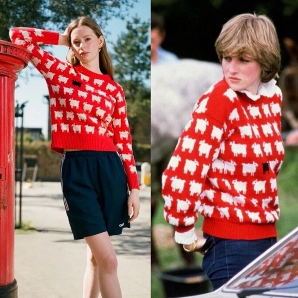Rowing Blazers Sweaters - Rowing Blazer Warm And Wonderful Princess Diana Edition Wool Sheep Sweater Sz M
